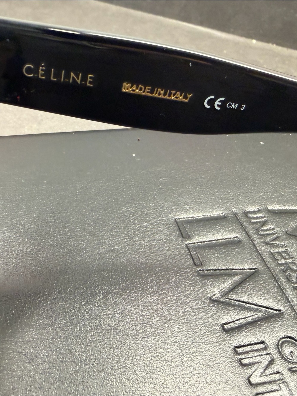 Celine Black Rectangle Sunglasses - Picture 7 of 8